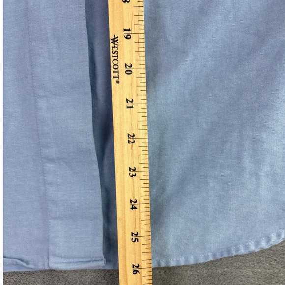 Koret Shirt M Blue Button Down Embroidered Floral Butterfly Embellished Cottage - Picture 9 of 9